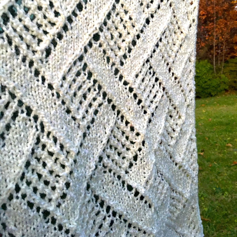 Hand knitted Baby afghan/blanket/throw. Luxury quality!